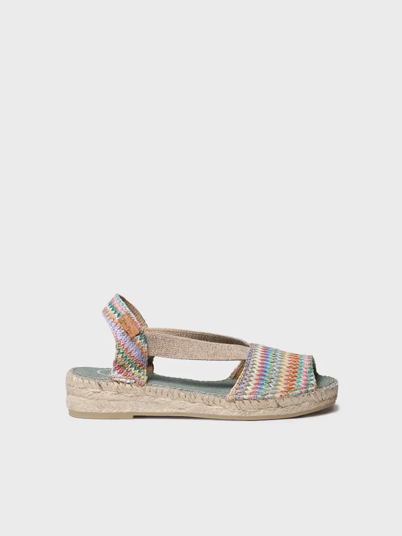 Alpargatas de mujer en rafia multicolor | ESTEL-MH