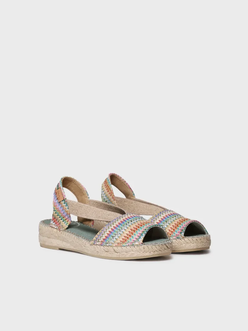 Alpargatas de mujer en rafia multicolor | ESTEL-MH