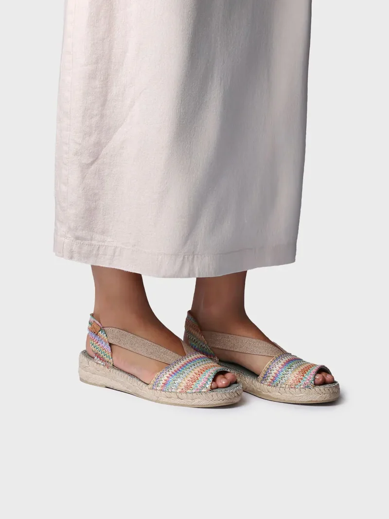 Alpargatas de mujer en rafia multicolor | ESTEL-MH