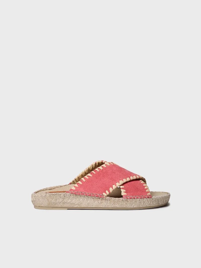 Sandalias planas tipo BIO de mujer en serraje| BALI-SD