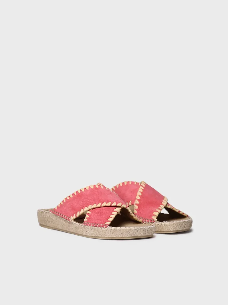 Sandalias planas tipo BIO de mujer en serraje| BALI-SD
