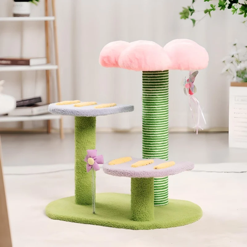 Miomu Rascador para Gato, Diseño Flores