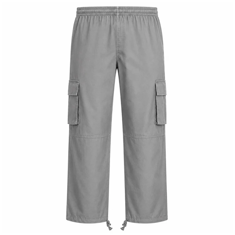 Miomu Pantalón Tipo Cargo para Hombre, Grisáceo