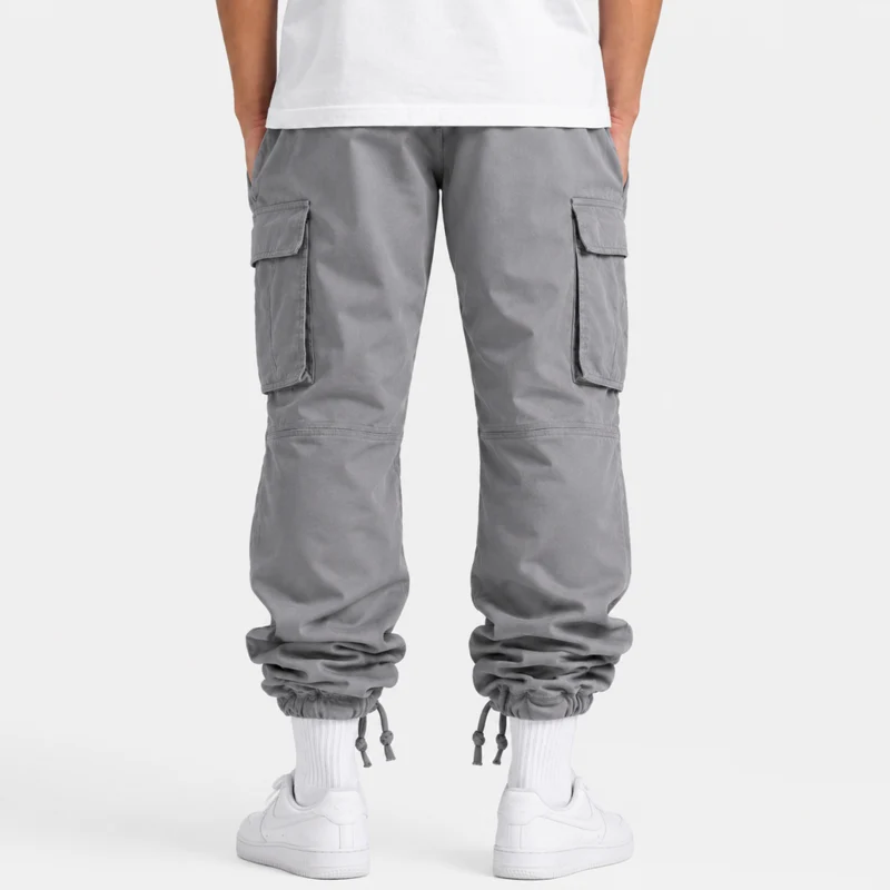 Miomu Pantalón Tipo Cargo para Hombre, Grisáceo