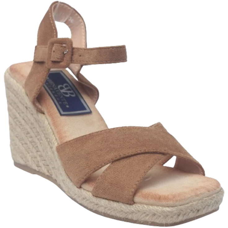 MUJER SANDALIA ESPARTO YASMINE CAMEL