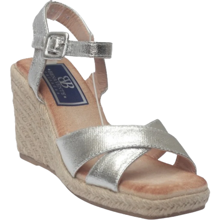 MUJER SANDALIA ESPARTO YASMINE SILVER