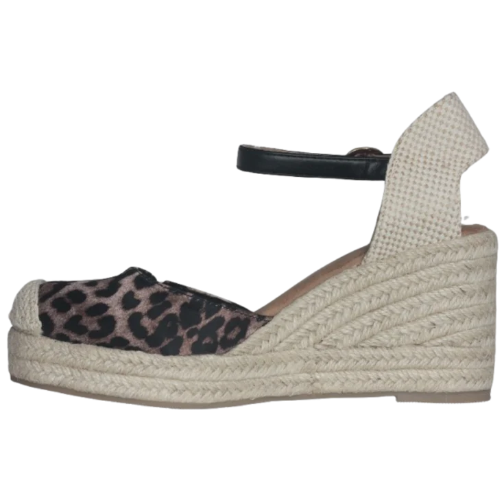 MUJER ESPARTO FLAMENCA LEOPARDO