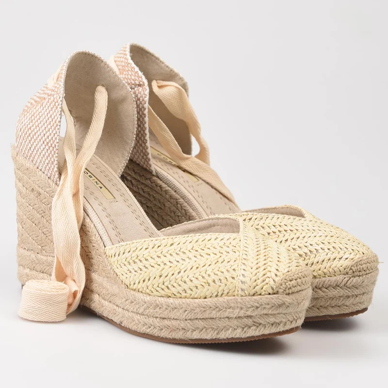 Alpargatas Corina Cuña Rafia M4127 Natural