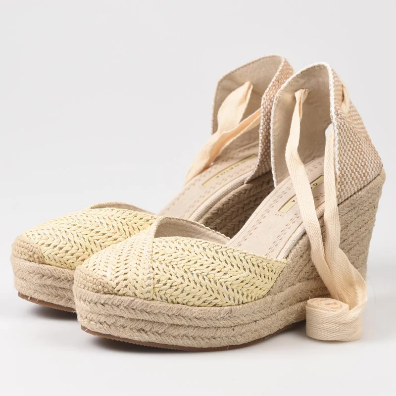 Alpargatas Corina Cuña Rafia M4127 Natural