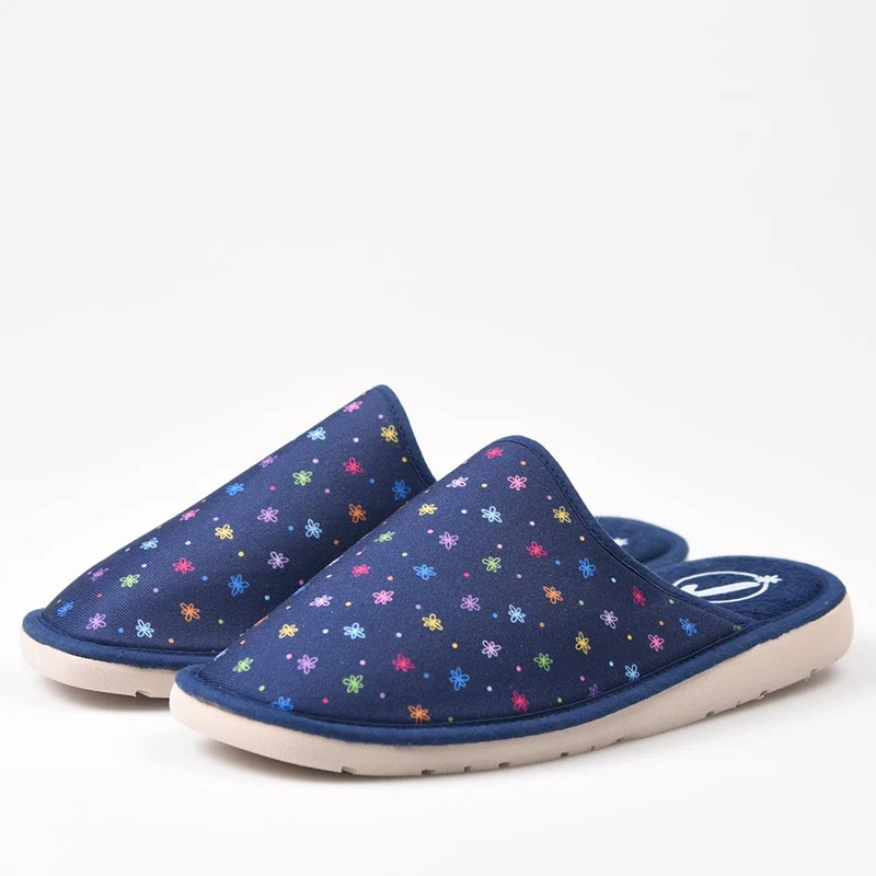 Zapatillas de Casa Javer Puntos de Colores 28-3 Marino