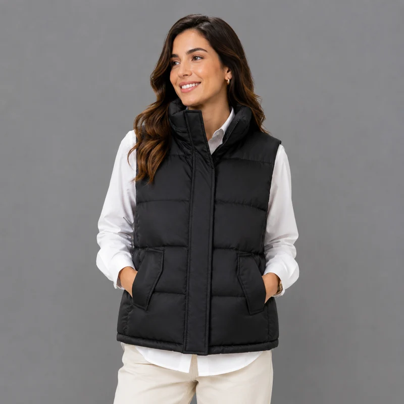 Miomu Chaleco para Mujer Negro, Vértice Polar