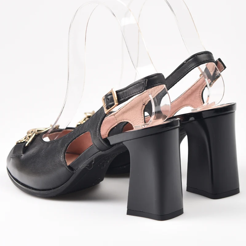 Sandalias Pitillos Tacón Hebilla 5704 Negro