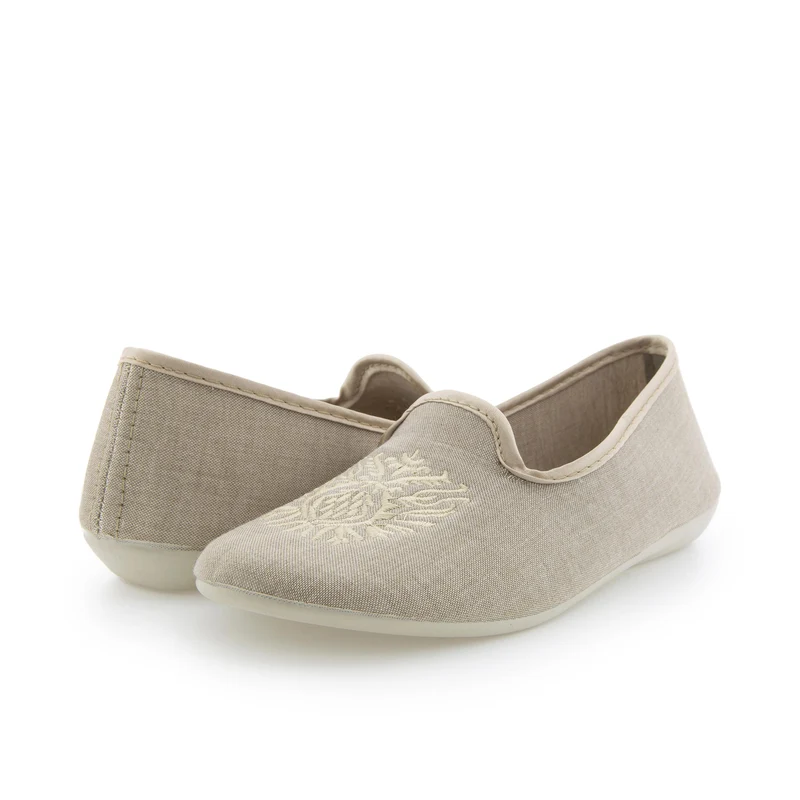 Zapatilla casa beige oscuro 698025 Norteñas