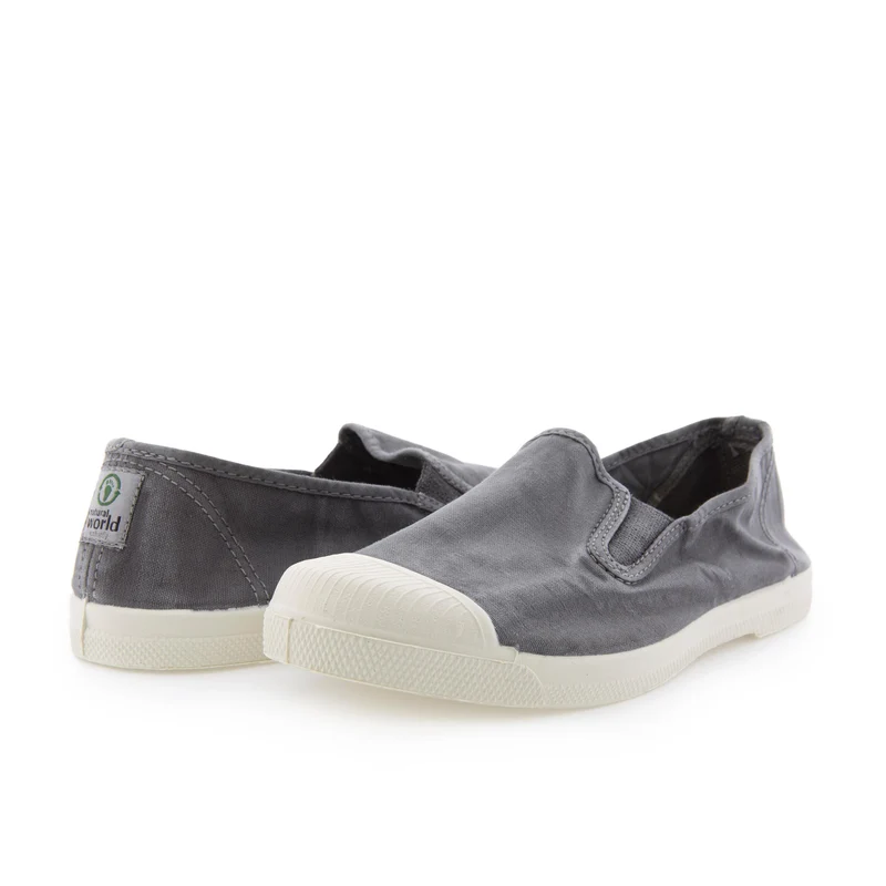 Zapatilla gris lavado LONA112 Natural World