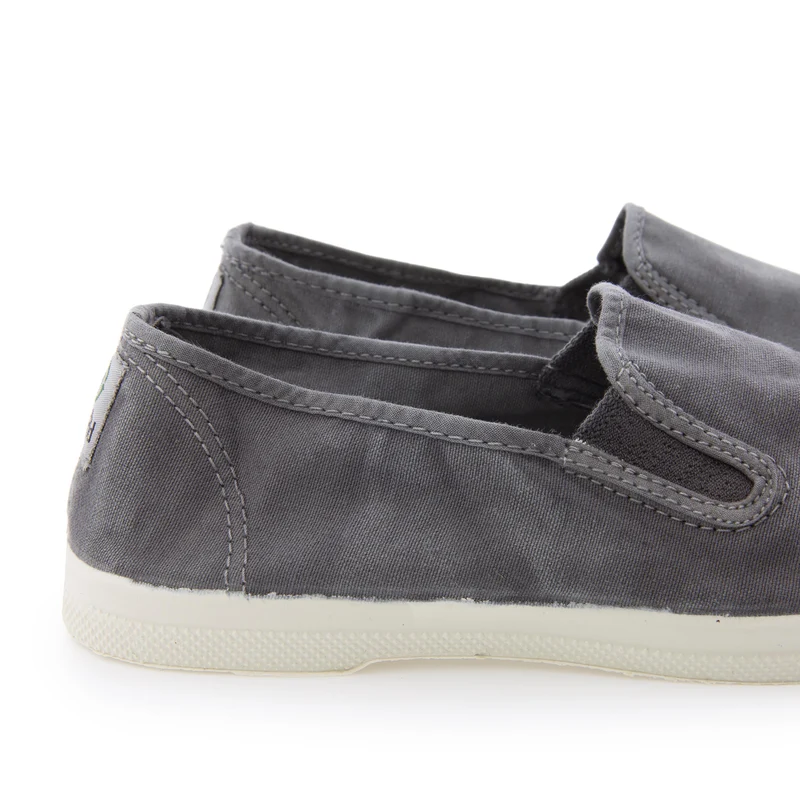 Zapatilla gris lavado LONA112 Natural World