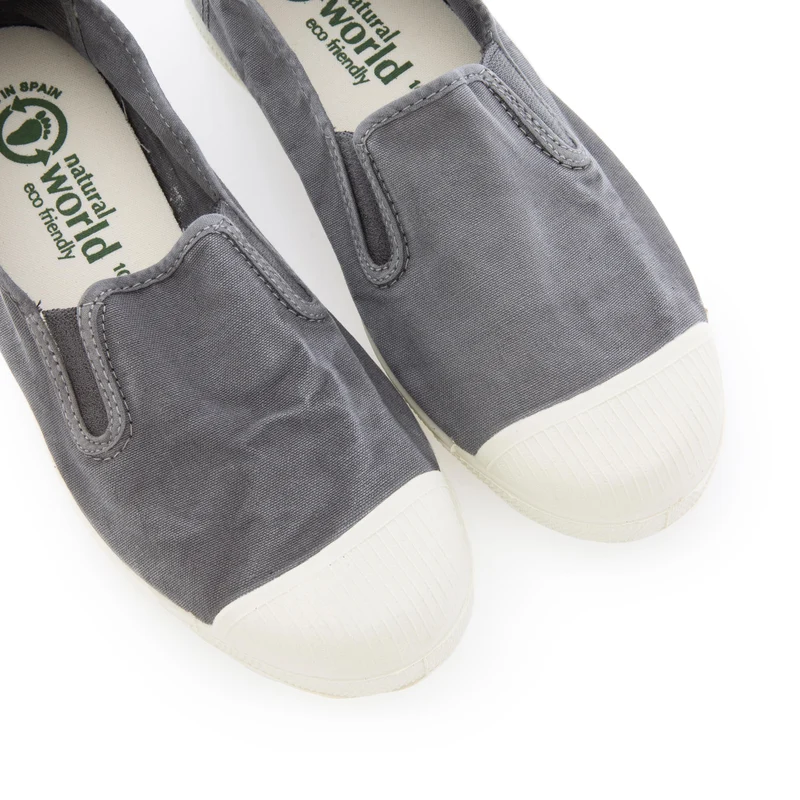Zapatilla gris lavado LONA112 Natural World