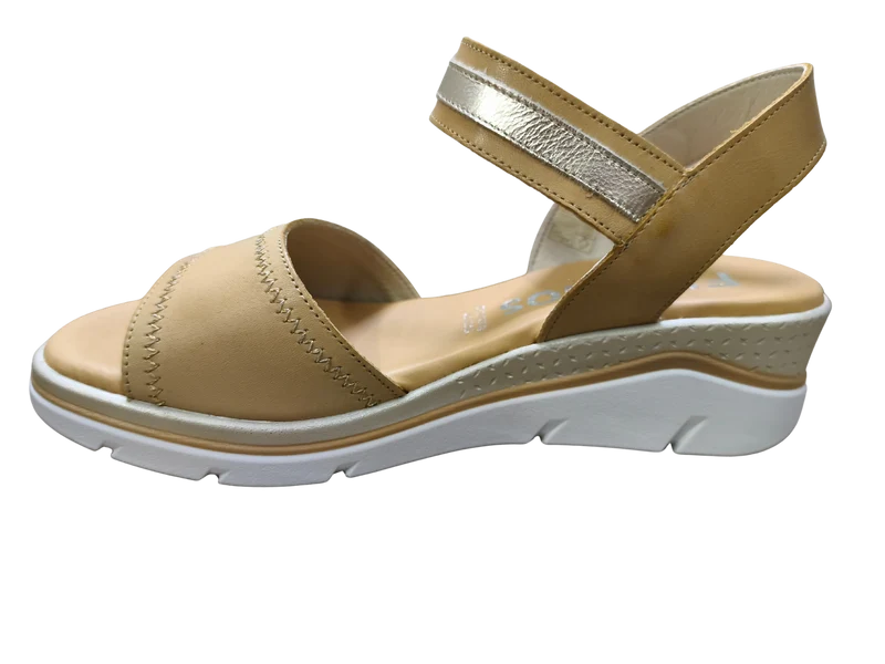 MUJER SANDALIA BOREAL ALFA LAMINADO CAMEL