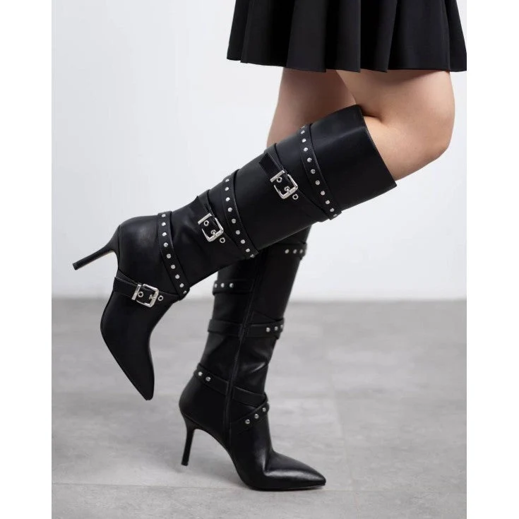 MUJER BOTA TACON FINO CORCEGA XTI NEGRO