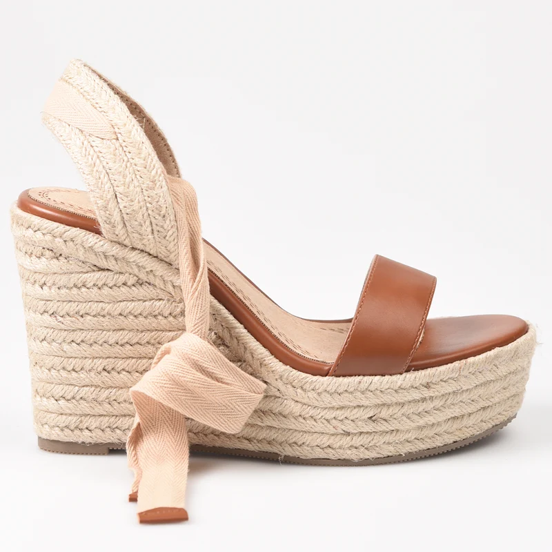 Alpargatas Corina Cuña M4336 Cuero