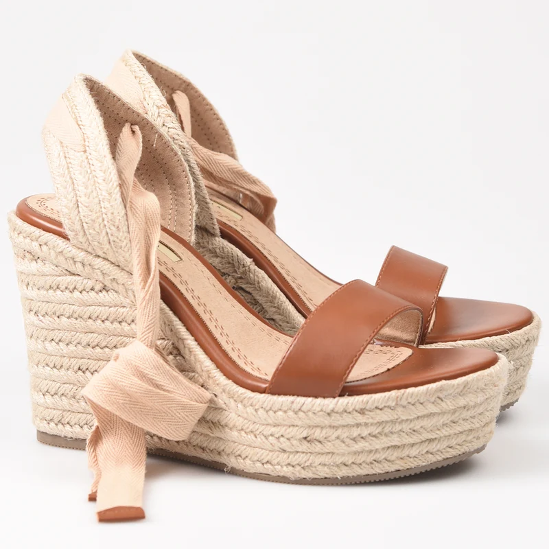 Alpargatas Corina Cuña M4336 Cuero