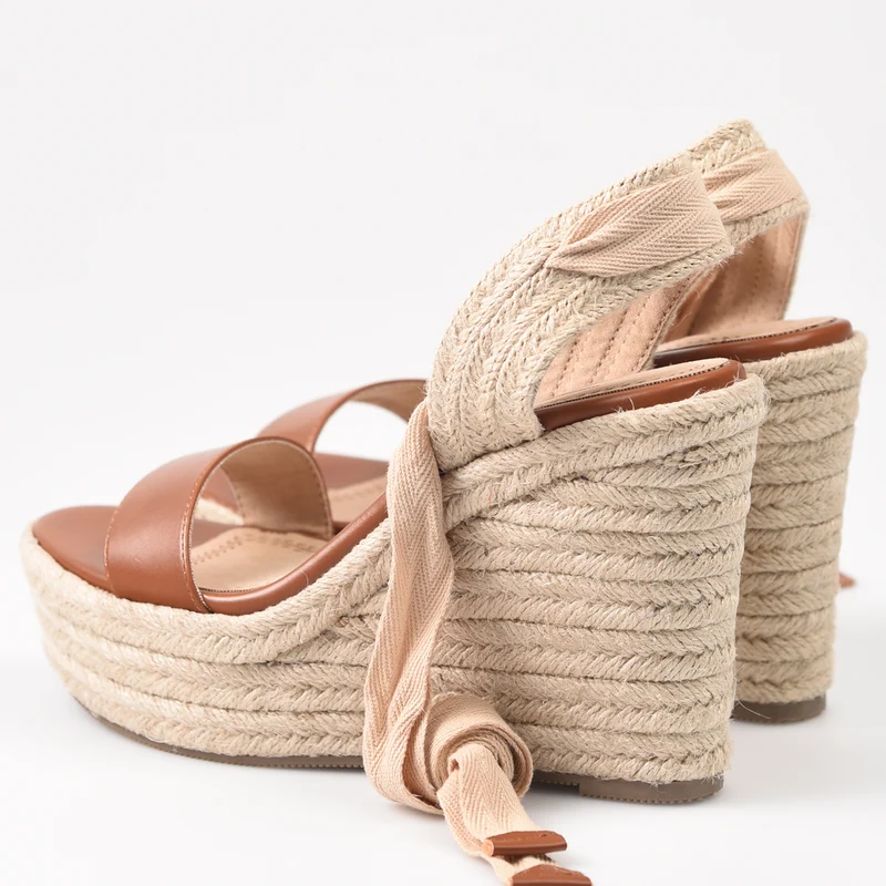 Alpargatas Corina Cuña M4336 Cuero