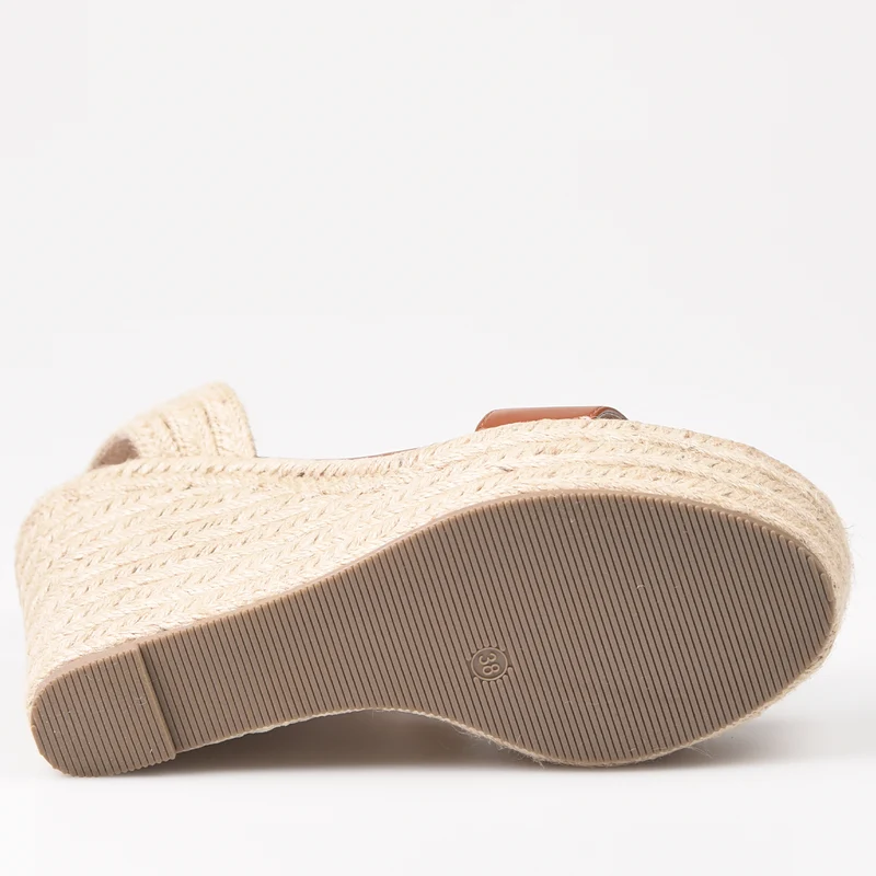 Alpargatas Corina Cuña M4336 Cuero