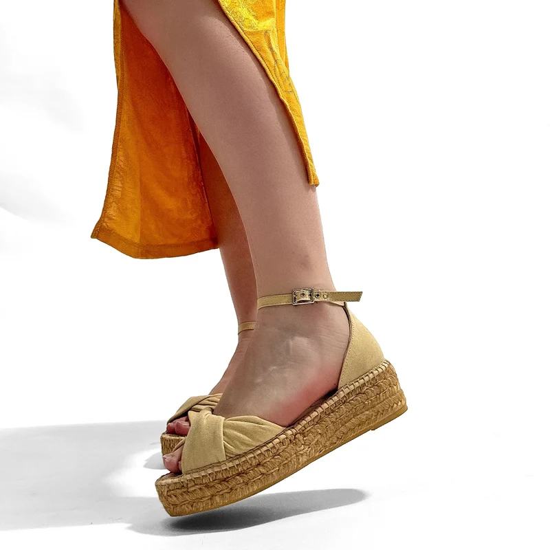Sandalias de Esparto Gaimo Torgos Piqué Vainilla
