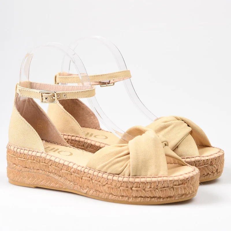 Sandalias de Esparto Gaimo Torgos Piqué Vainilla