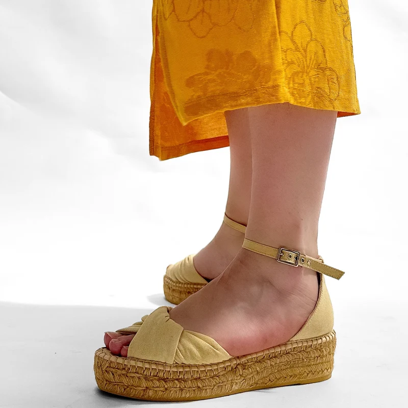 Sandalias de Esparto Gaimo Torgos Piqué Vainilla