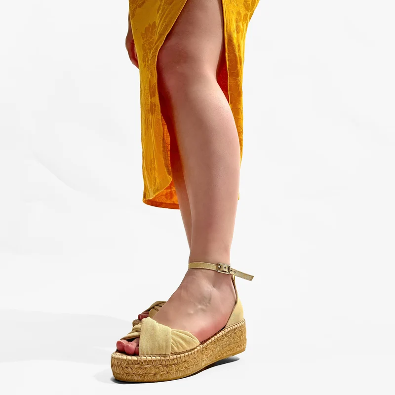 Sandalias de Esparto Gaimo Torgos Piqué Vainilla