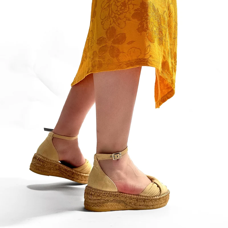 Sandalias de Esparto Gaimo Torgos Piqué Vainilla