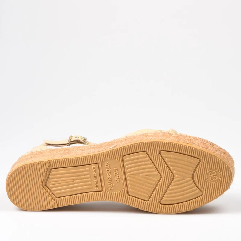 Sandalias de Esparto Gaimo Torgos Piqué Vainilla