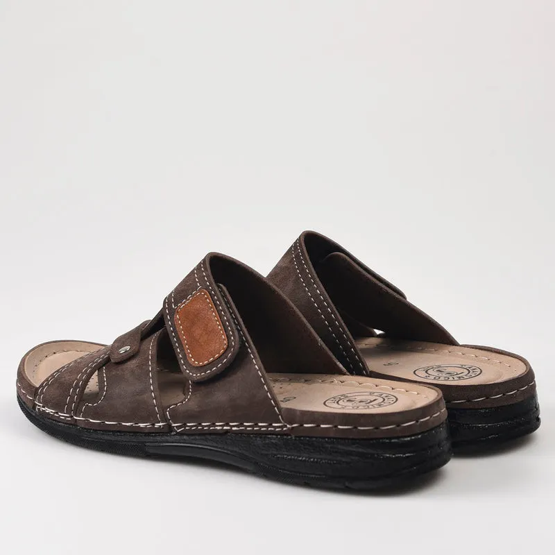 Sandalias Huran Pala Velcro 006-2 Marrón