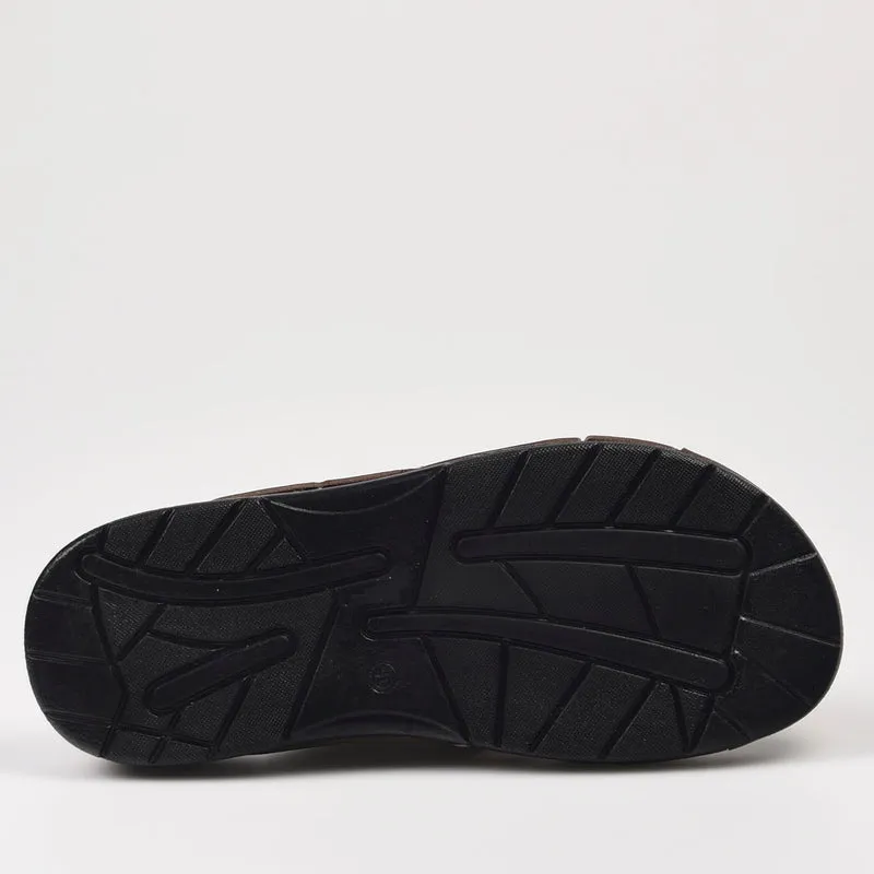 Sandalias Huran Pala Velcro 006-2 Marrón