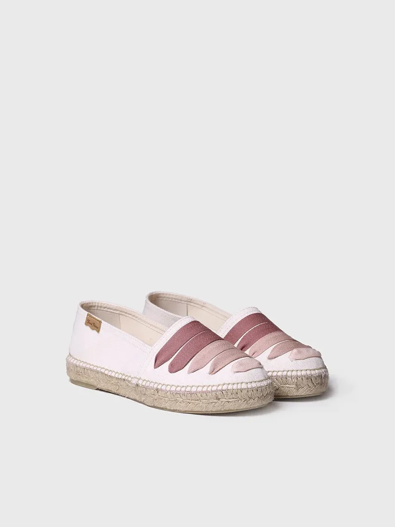 Alpargata plana con cintas para mujer | ROSE-CM