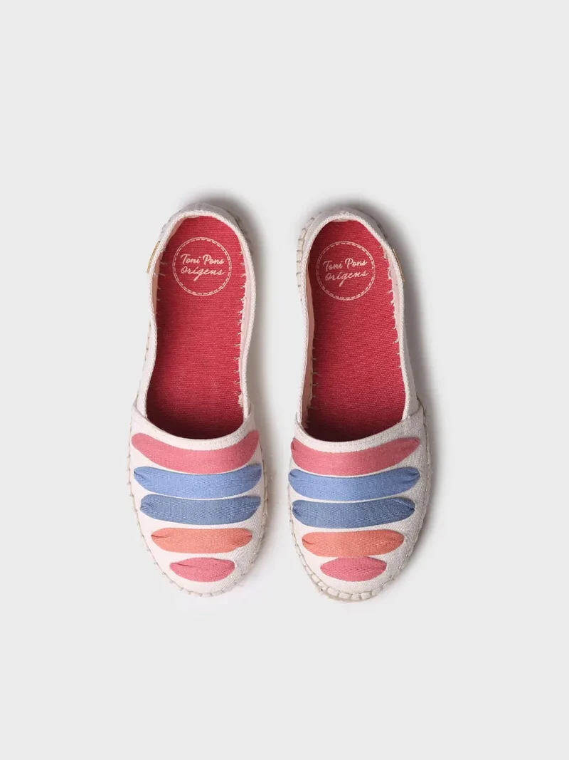 Alpargata plana con cintas para mujer | ROSE-CM