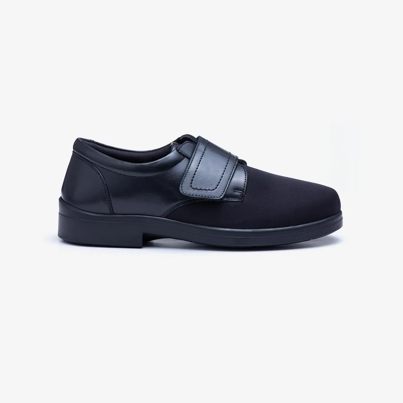Zapatos elásticos suaves con velcro Tredd Well Benjamin de ajuste ancho para hombre