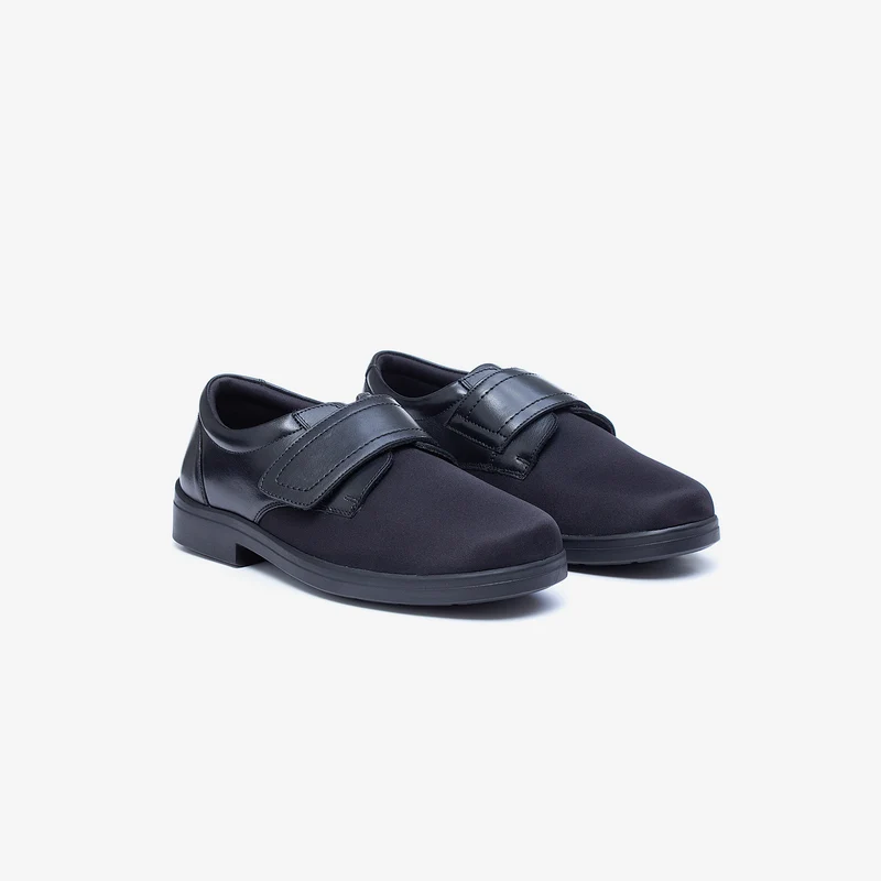 Zapatos elásticos suaves con velcro Tredd Well Benjamin de ajuste ancho para hombre