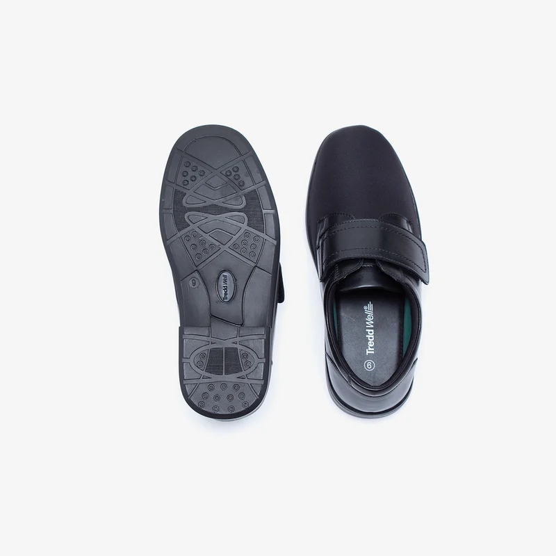 Zapatos elásticos suaves con velcro Tredd Well Benjamin de ajuste ancho para hombre