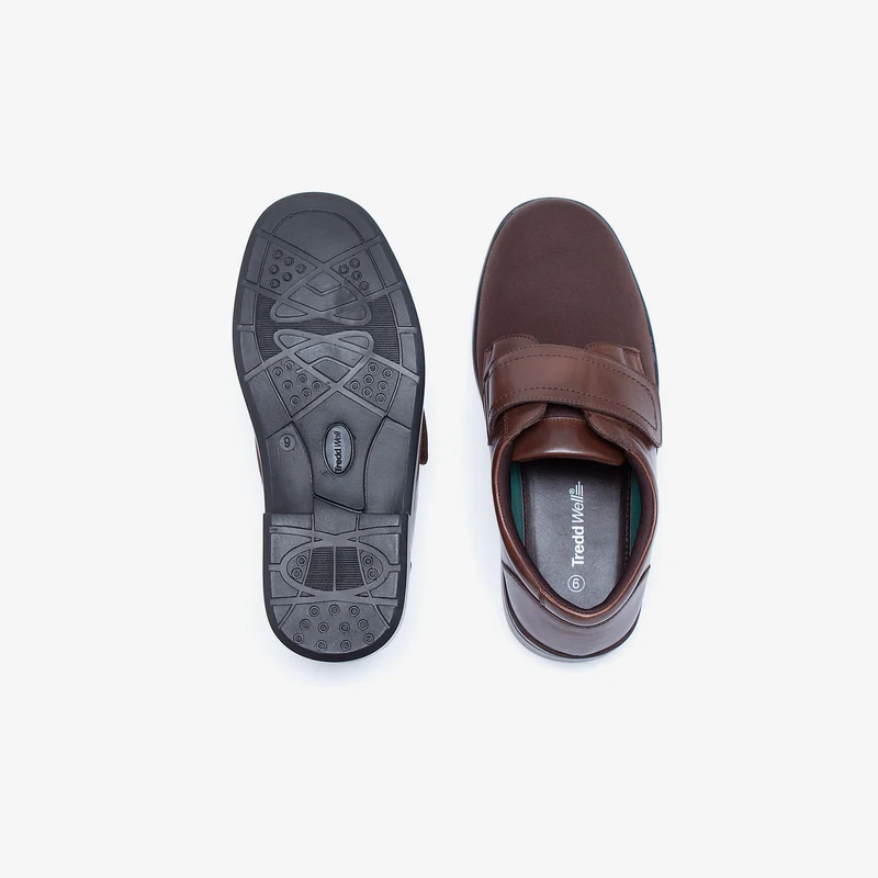 Zapatos elásticos suaves con velcro Tredd Well Benjamin de ajuste ancho para hombre