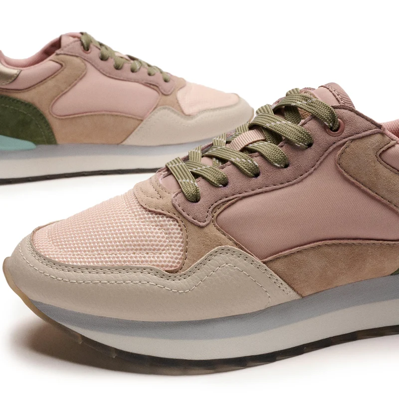 Deportiva rosa/kaki PARIS Hoff
