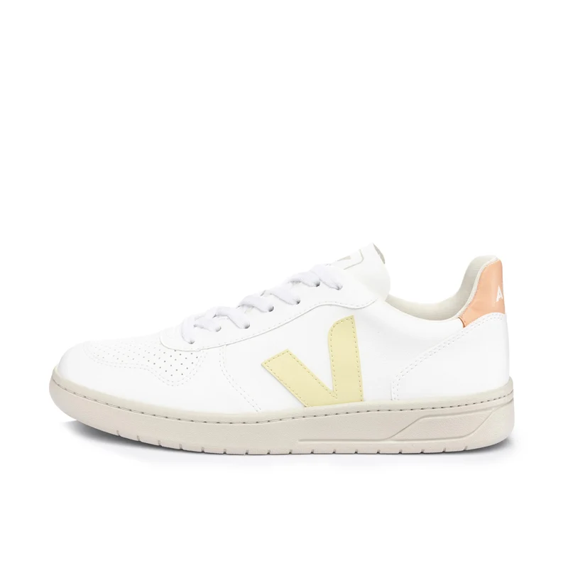 Deportiva blanco/amarillo/melocotón V10 Veja