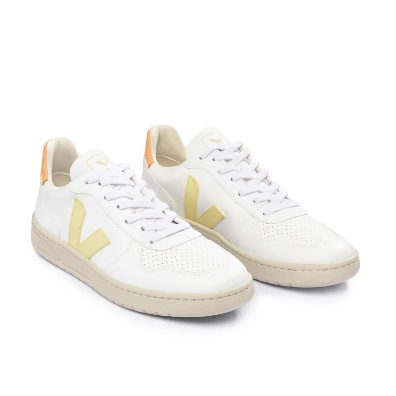 Deportiva blanco/amarillo/melocotón V10 Veja