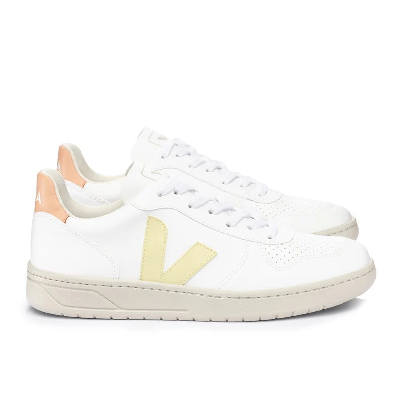 Deportiva blanco/amarillo/melocotón V10 Veja