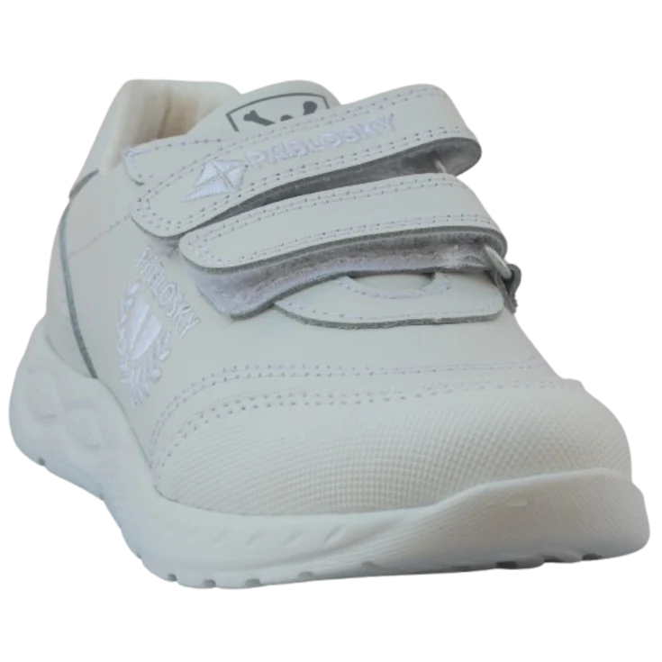 NIÑO COLEGIAL PABLOSKY VELCRO BLANCO