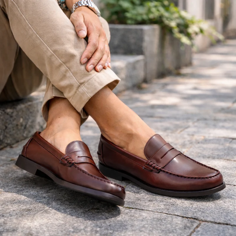 HOMBRE MOCASIN P/G ANTIFAZ PULL CASTAÑA