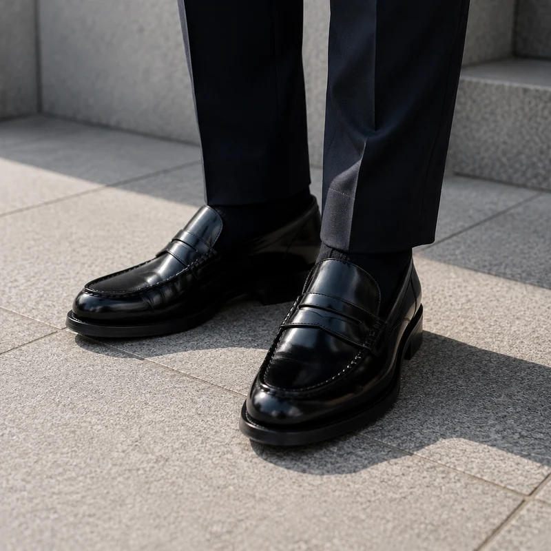 HOMBRE MOCASIN PISO GOMA ANTIFAZ NEGRO