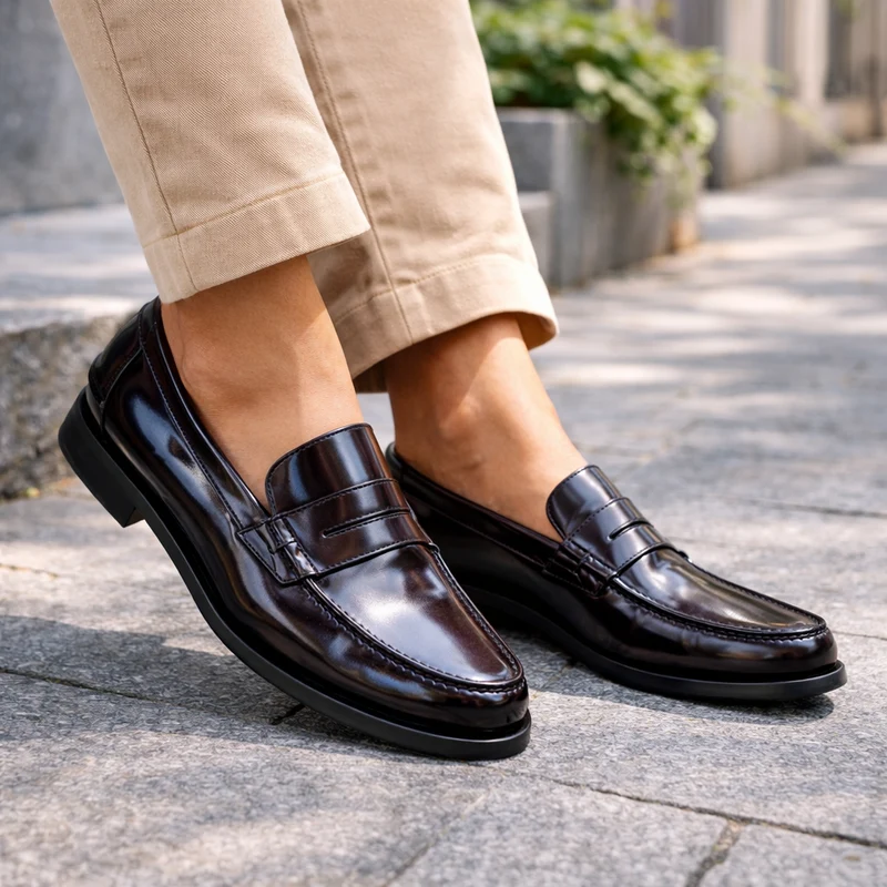 HOMBRE MOCASIN P/G ANTIFAZ BURDEOS
