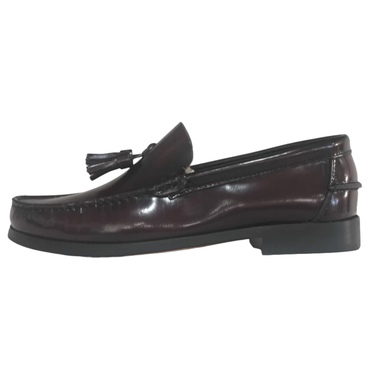 HOMBRE MOCASIN P/S BORLAS BURDEOS