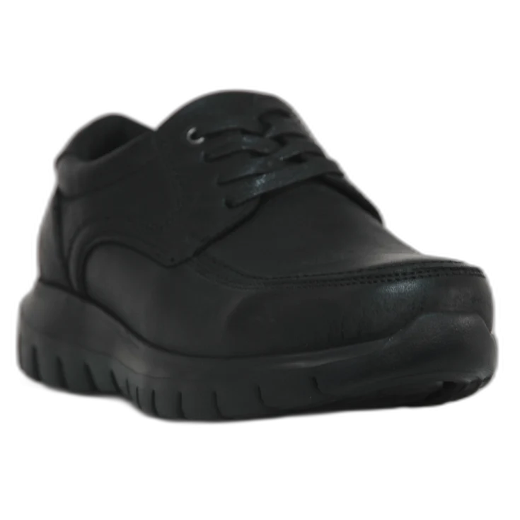 HOMBRE COMODO ZAPATO PIEL NEGRO